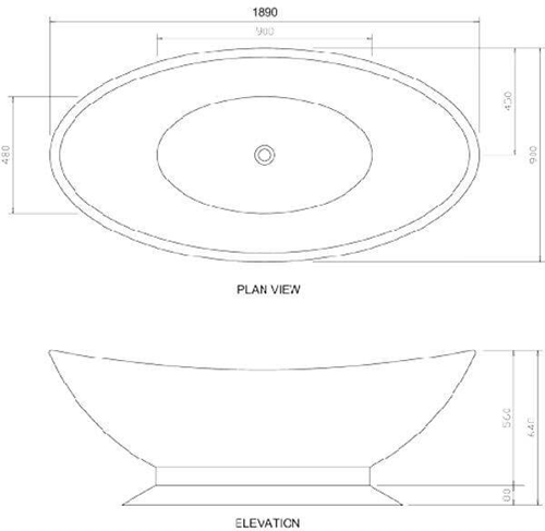 Additional image for Kurv ColourKast Bath 1890mm (Mushroom).