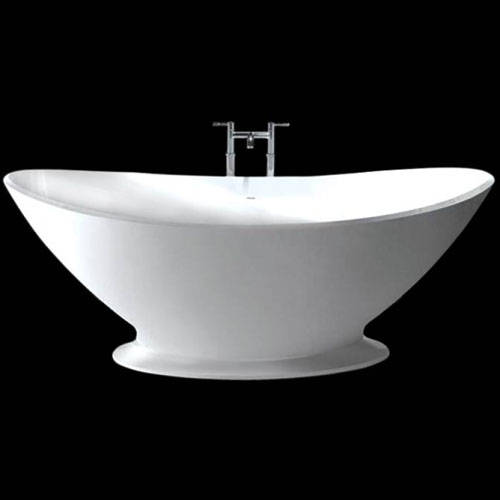 Additional image for Kurv Bath With Plinth 1890mm (Matt White).