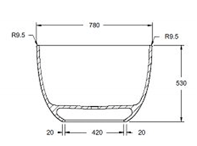 Additional image for Crea ColourKast Bath 1665mm (Light Fawn).