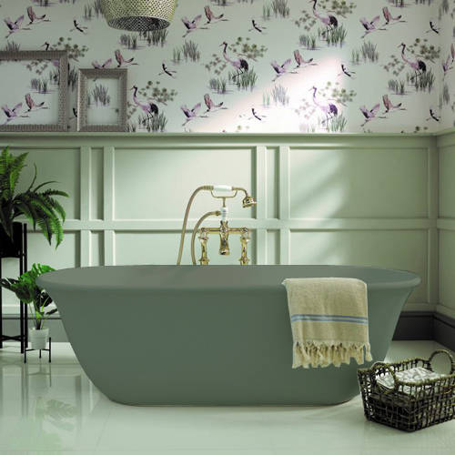 Additional image for Omnia ColourKast Bath 1615mm (Khaki Green).
