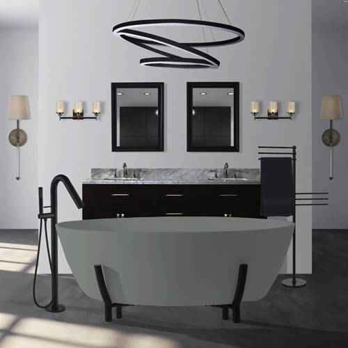 Additional image for Essex ColourKast Bath With Stand 1510mm (Industrial Grey).