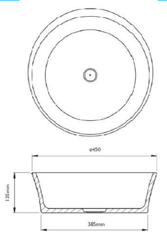 Additional image for Delicata ColourKast Basin 450mm (Industrial Grey).