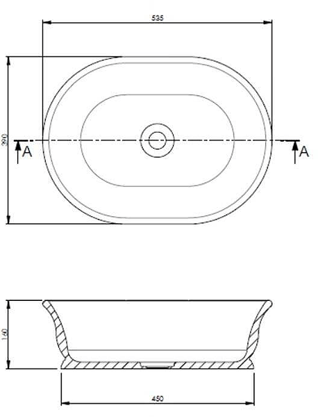 Additional image for Bampton / Aurelius ColourKast Basin 535mm (Khaki Green).