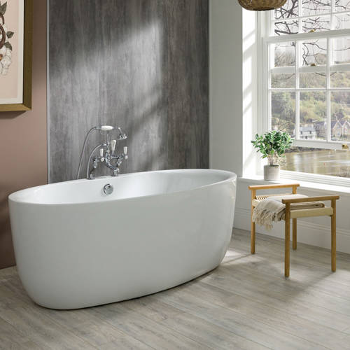 Additional image for Tamorina Freestanding Bath 1600mm (Gloss White).