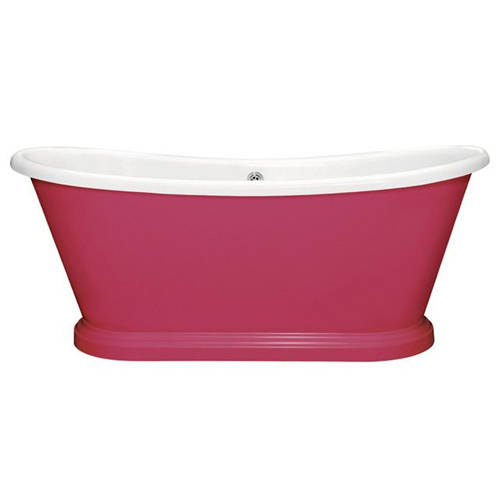 Additional image for Painted Acrylic Boat Bath 1580mm (White & Mischief).