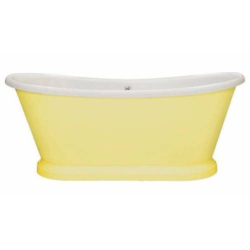 Additional image for Painted Acrylic Boat Bath 1580mm (White & Dayroom Yellow).
