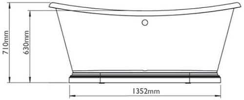 Additional image for Acrylic Boat Bath 1700mm (Gloss White).