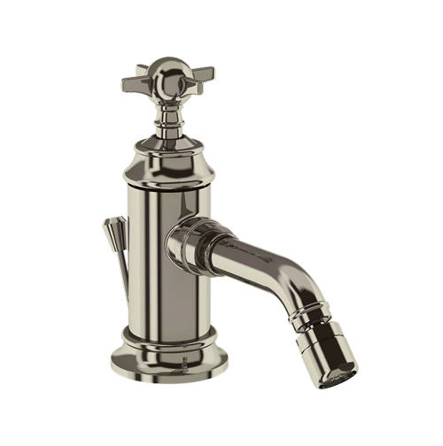 Additional image for Bidet Tap With Crosshead Handle & Waste (Nickel).