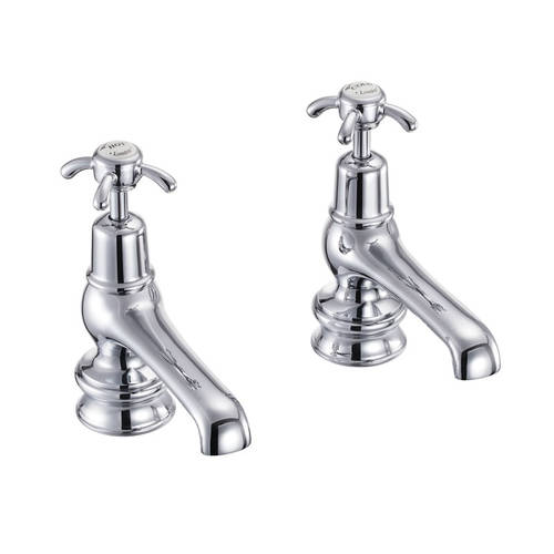 Additional image for Basin Taps 5" (Chrome & White).