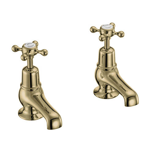 Additional image for Basin Taps 3" (Gold & White).