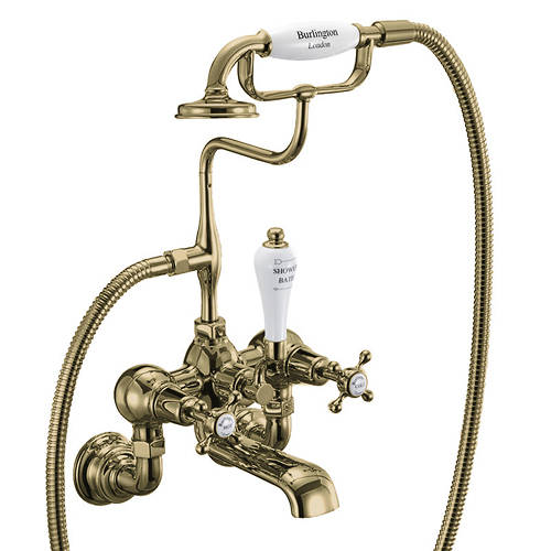 Additional image for Wall Mounted BSM Tap With Kit (Gold & White).