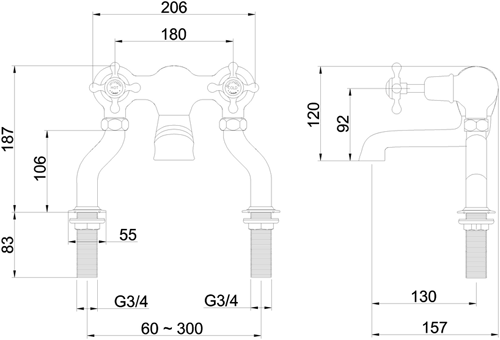 Additional image for Bath Filler Tap (Chrome & Medici).