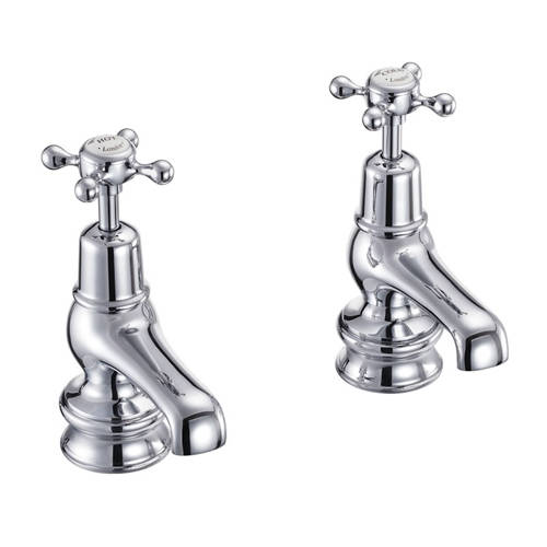 Additional image for Basin Taps 3" (Chrome & White).