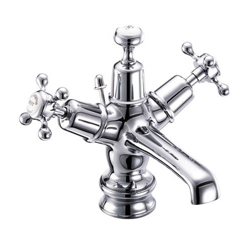 Additional image for Basin Tap With Pop Up Waste (Chrome & White).