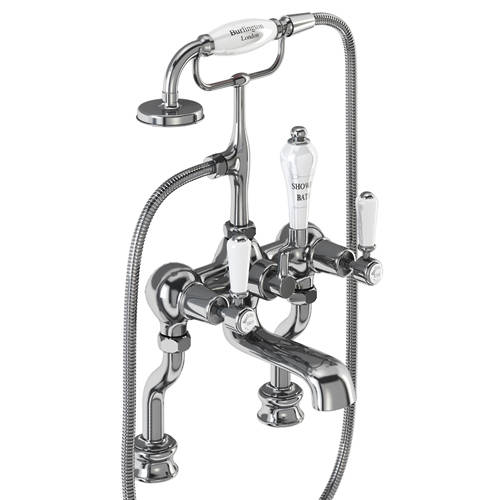 Additional image for Bath Shower Mixer Tap With Kit (Chrome & White).