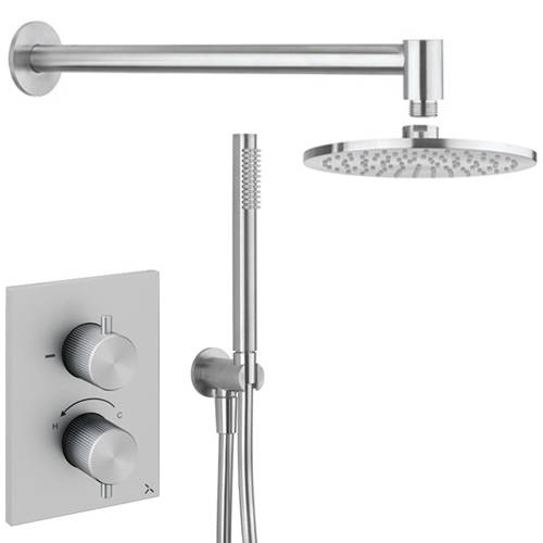 Additional image for Shower Pack With 200mm Head & Handset (S Steel).