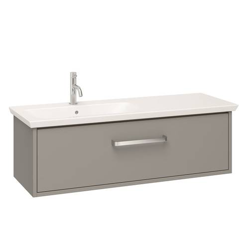 Additional image for Vanity Unit With Ceramic Basin (1000mm, Grey Matt, LH).