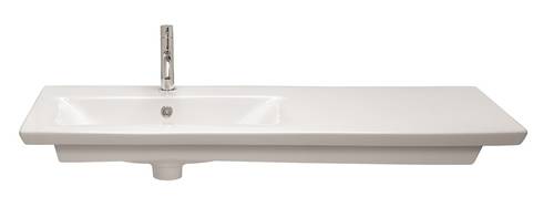 Additional image for Vanity Unit With Ceramic Basin (1000mm, White Gloss, LH).