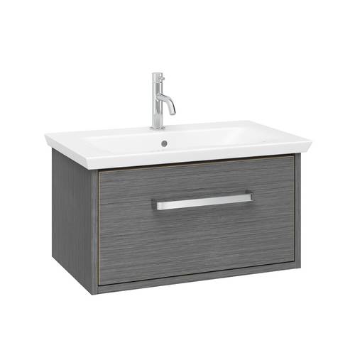 Additional image for Vanity Unit With Ceramic Basin (600mm, Steelwood, 1TH).