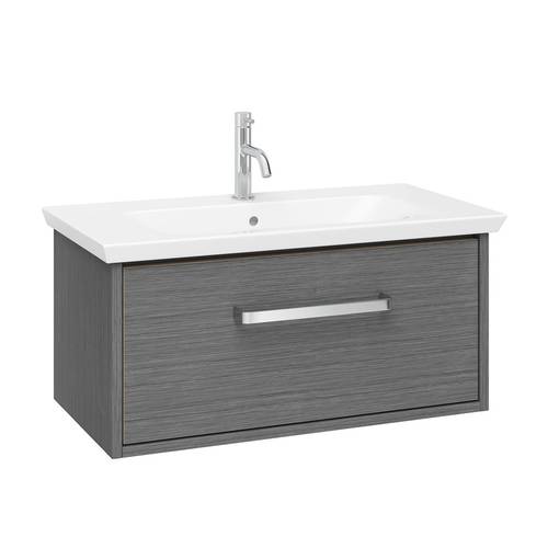 Additional image for Vanity Unit With Ceramic Basin (700mm, Steelwood, 1TH).