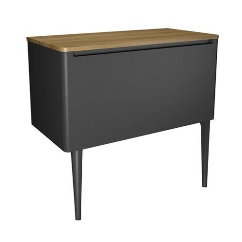 Additional image for Vanity Unit With Onyx Black Legs (1000mm, Onyx Black).