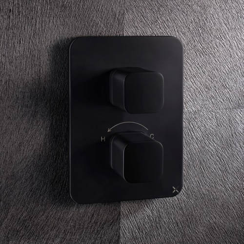 Additional image for Crossbox 3 Outlet Shower Valve (Matt Black).