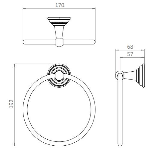 Additional image for Towel Ring (Chrome).