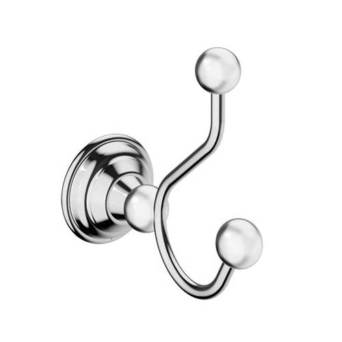 Additional image for Double Robe Hook (Chrome).