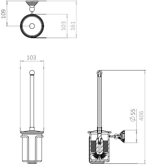 Additional image for Toilet Brush & Holder (Chrome).