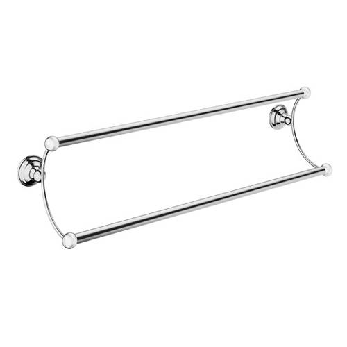 Additional image for Double Towel Rail (600mm, Chrome).