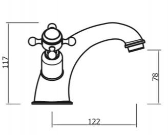 Additional image for Basin Mixer Tap With Waste (Crosshead, Chrome).