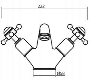 Additional image for Basin Mixer Tap With Waste (Crosshead, Chrome).