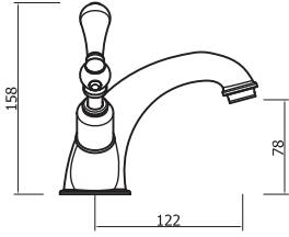 Additional image for Basin Mixer Tap With Waste (Lever, Chrome).