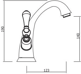 Additional image for Highneck Basin Mixer Tap (Lever, Chrome).