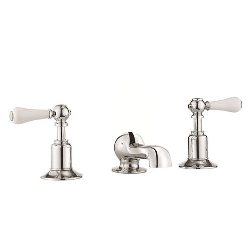 Additional image for 3 Hole Basin Mixer Tap (Lever, Chrome).