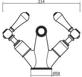 Additional image for Bidet Mixer Tap With Waste (Lever, Chrome).