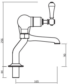 Additional image for Bath Filler Tap (Lever, Chrome).