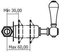 Additional image for Wall Stop Taps (Lever, Chrome).