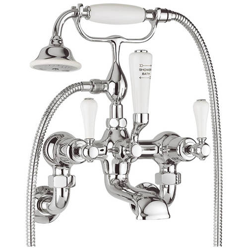 Additional image for Wall Mounted Bath Shower Mixer Tap (C Head, Chrome).