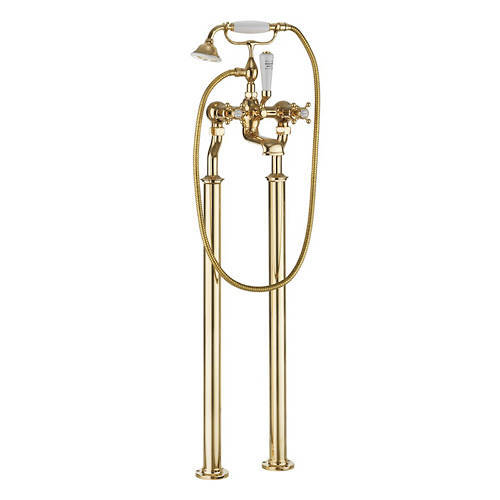 Additional image for Bath Shower Mixer Tap With Legs (X-Head, Br Brass).