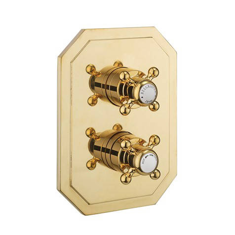 Additional image for Crossbox 1 Outlet Shower Valve (Unlacquered Brass).
