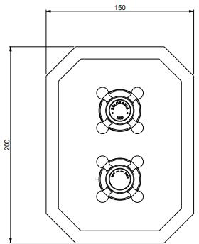 Additional image for Crossbox 2 Outlet Shower Valve (Chrome).