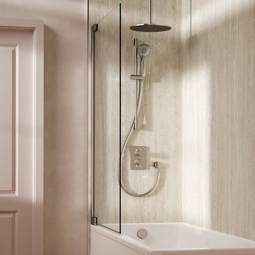 Additional image for Crossbox Shower Set 10 300mm Head & Ceiling Arm (Brushed Nickel).