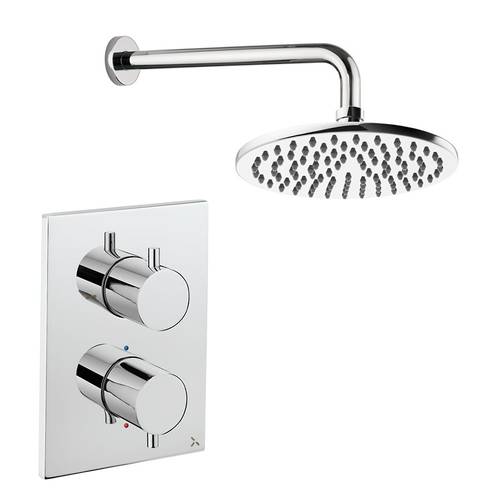 Additional image for Crossbox Shower Set 1 200mm Head & Wall Arm (Chrome).
