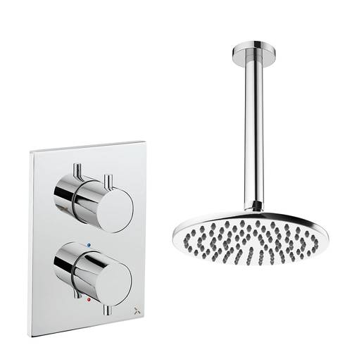 Additional image for Crossbox Shower Set 1 200mm Head & Ceiling Arm (Chrome).