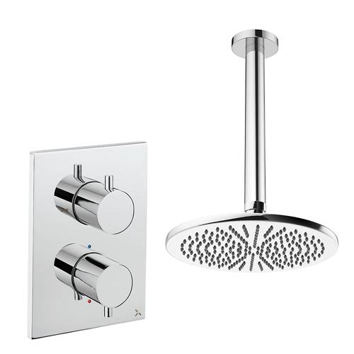 Additional image for Crossbox Shower Set 1 300mm Head & Ceiling Arm (Chrome).