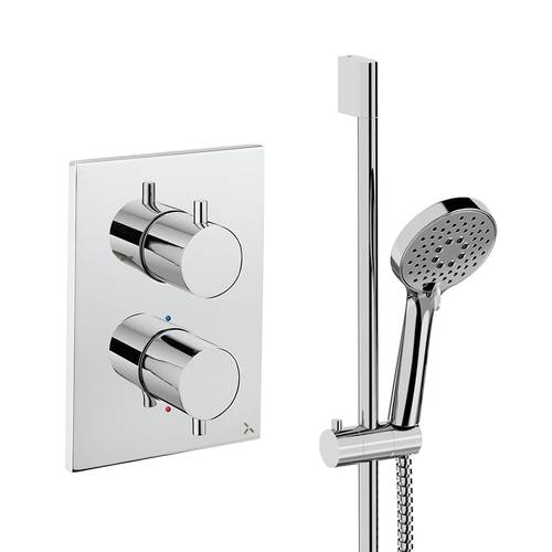 Additional image for Crossbox Shower Set 2 With Slide Rail Kit (Chrome).