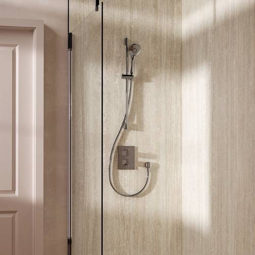 Additional image for Crossbox Shower Set 2 With Slide Rail Kit (Chrome).