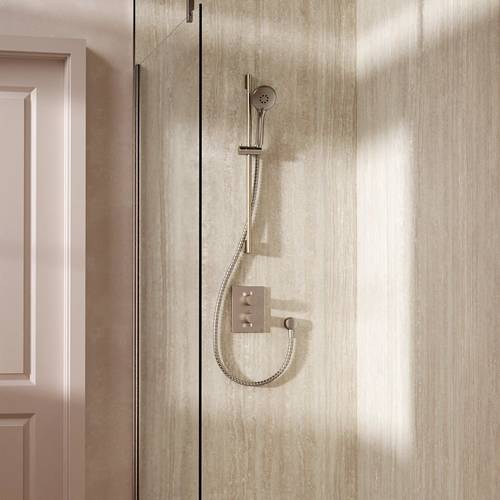 Additional image for Crossbox Shower Set 2 With Slide Rail Kit (Brushed Nickel).