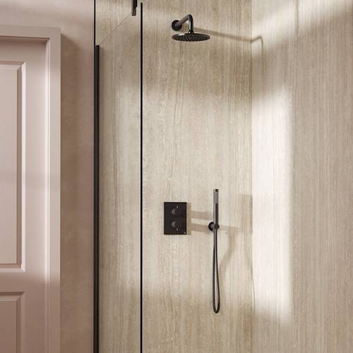 Additional image for Crossbox Shower Set 3 200mm Head & Handset (Slate).